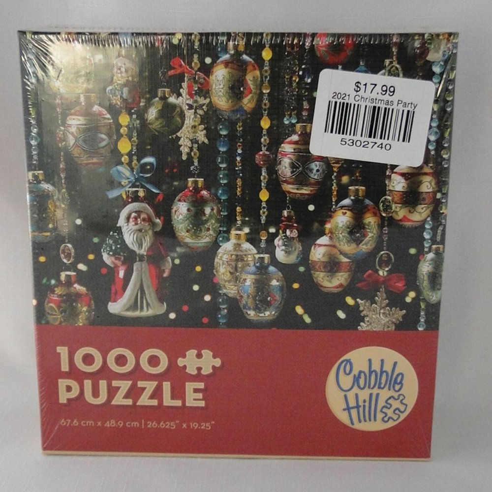 Christmas Ornaments Jigsaw Puzzle 1000 Pieces NEW SEALED